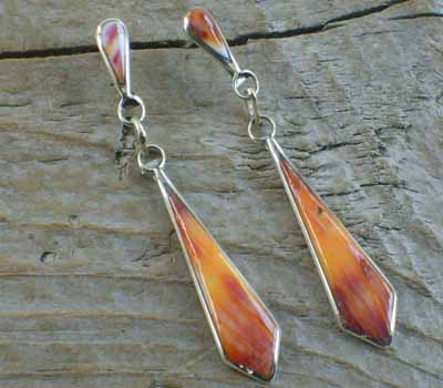 Earrings Native American Spiney Dangle